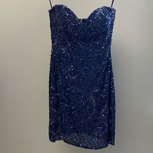 Navy Strapless Dress from SCALA